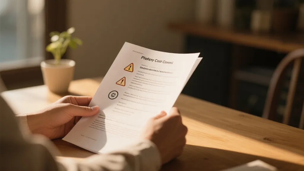 微距拍摄用户浏览平台条款与风控提示的画面